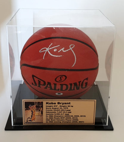 Kobe Bryant Hand Signed Basketball, Signed in Silver