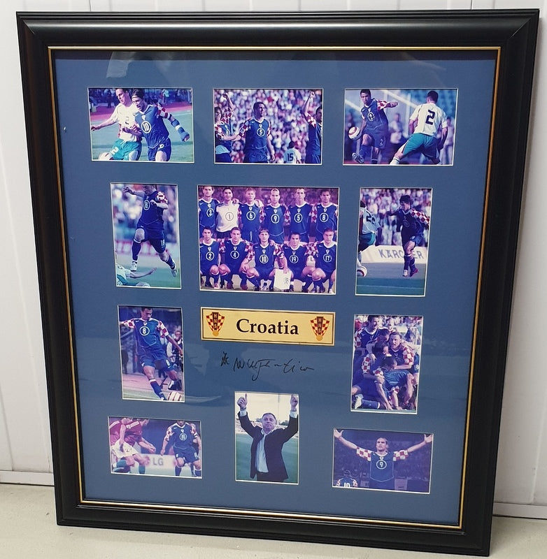 Croatia 2006 World Cup Soccer Tribute Collage Personally Signed by Zlatko Kranjcar, Framed