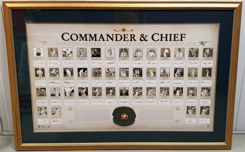 Commander and Chief - Australia's Test Captains Personally Signed by 18 Incl Ponting, Waugh, Border