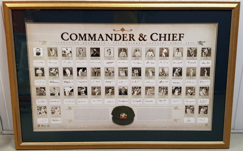 Commander and Chief - Australia's Test Captains Personally Signed by 18 Incl Ponting, Waugh, Border