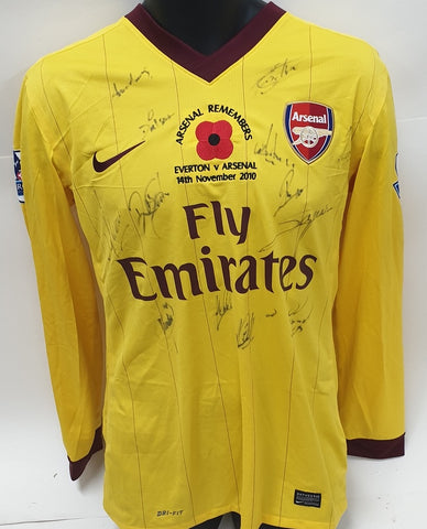 Arsenal Gunners Gael Clichy MATCH WORN Team-Signed Jersey v Everton, 2010