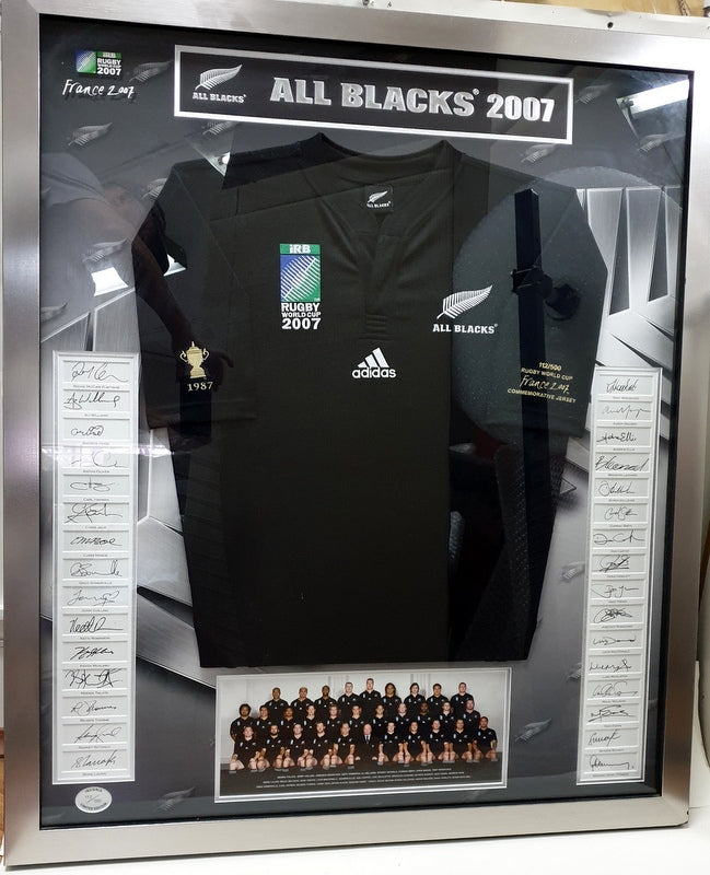 New Zealand All Blacks 2007 World Cup Jersey, Squad Signed