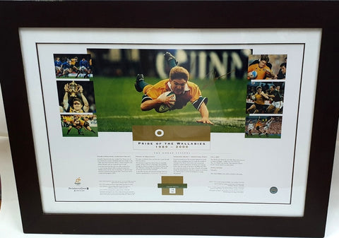 Tim Horan Personally Signed "Pride Of The Wallabies", Framed
