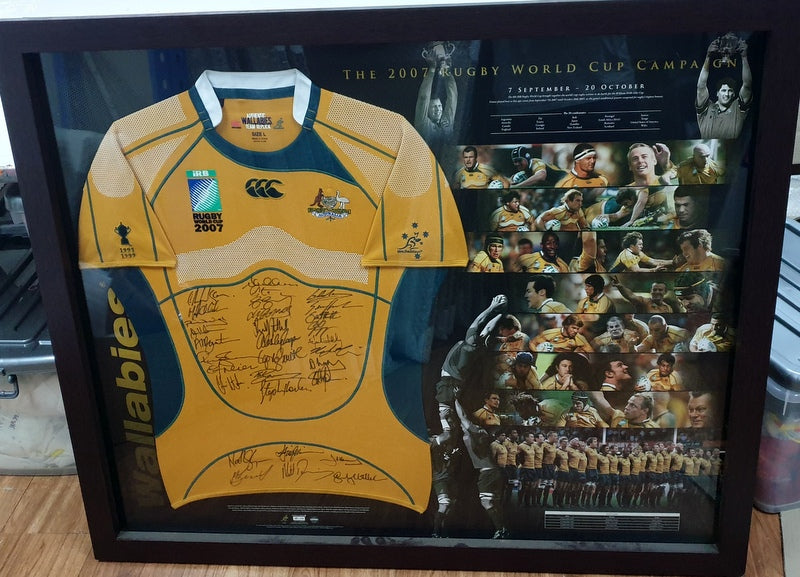 Australian Wallabies 2007 RWC Squad Signed Jersey