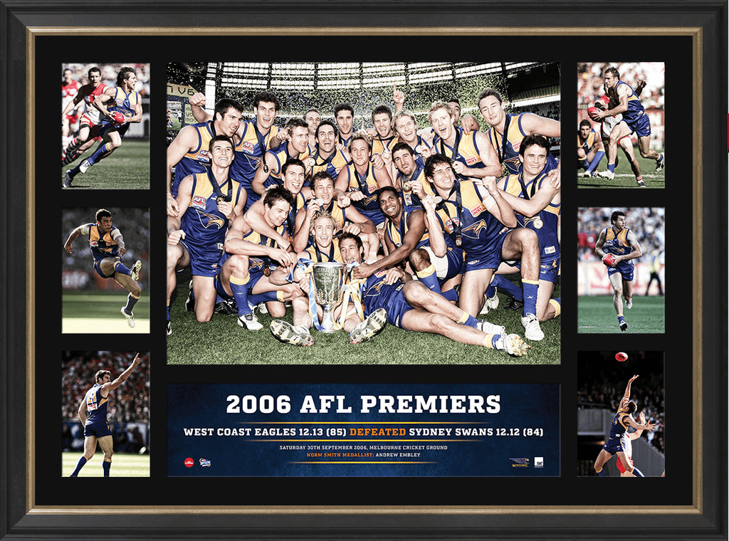 West Coast Eagles 2006 Premiership Glory Tribute – Framed