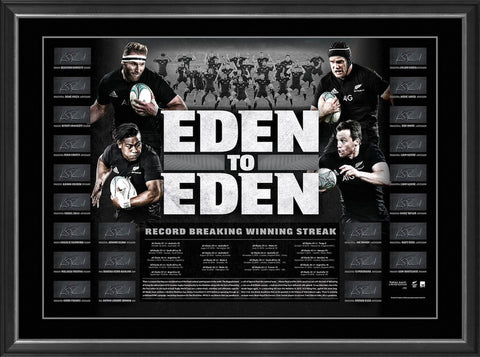 New Zealand All Blacks "From Eden to Eden" Squad Signed 2016 Tribute, Licensed
