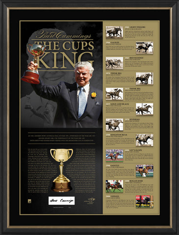 The Cups King - Melbourne Cup Champion 12 Times - Personally Signed by Bart Cummings, Framed