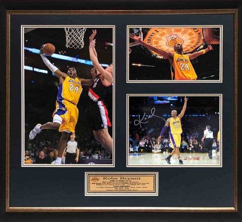 Kobe Bryant Personally Signed "Career Tribute", Stunning Piece, Framed