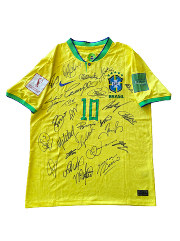 Brazil - FIFA World Cup 2022 Team Signed Jersey
