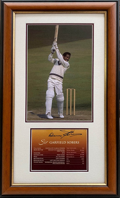 Sir Garfield Sobers Personally Signed "Legends Series", Framed