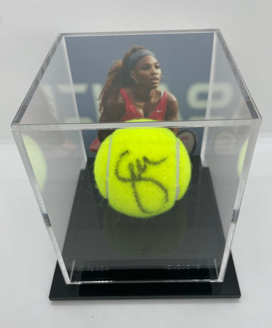 Serena Williams Personally Signed Tennis Ball with Display Case