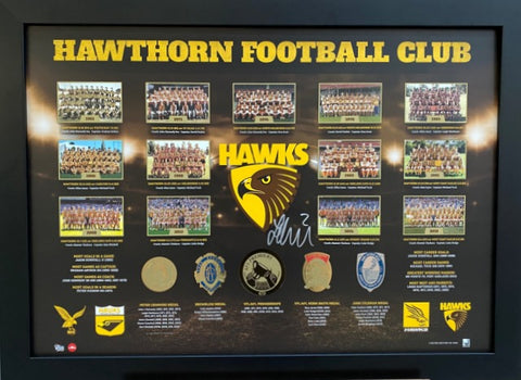 Hawthorn Hawks Premiership History Tribute Personally Signed by Jarryd Roughead, Framed