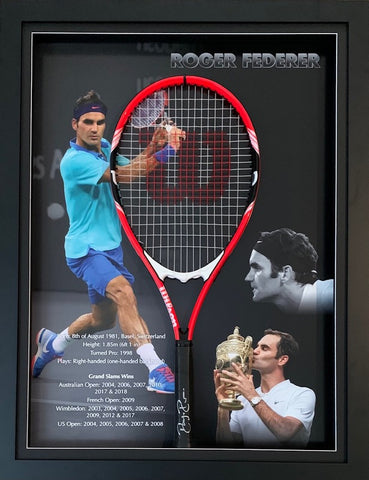 Roger Federer Hand Signed Tennis Racquet