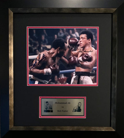Muhammad Ali and Bob Foster Dual Signed Photo - "The Cut Fight"