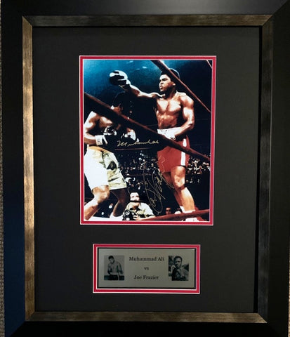 Muhammad Ali and Joe Frazier Dual Signed Photo