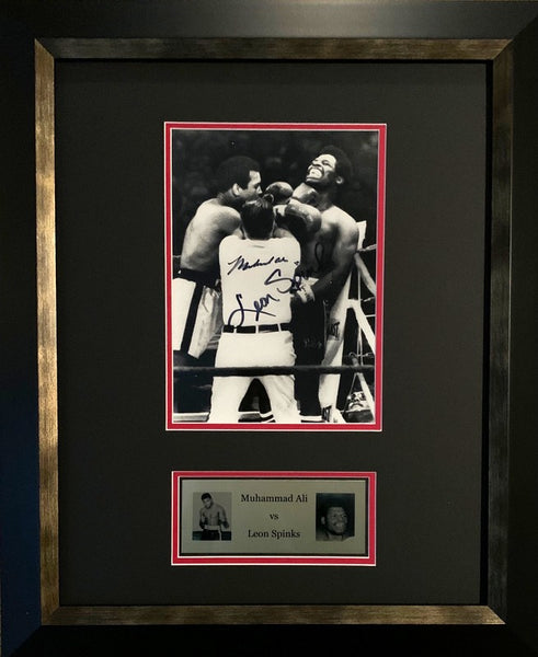 Muhammad Ali and Leon Spinks Dual Signed Photo - 