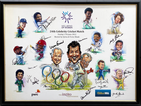 24th Celebrity Cricket Match Signed by Greats - Shane Warne, Lara, Atherton, Akram and More!