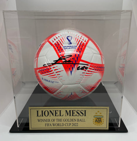 Lionel Messi Signed FIFA World Cup 2022 Argentina Soccer Ball / Football
