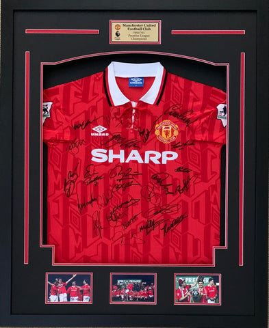 Manchester United 1992/1993 Inaugural EPL Champions Team Signed Jersey