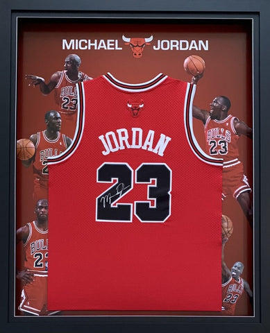 Michael Jordan Personally Signed Red Chicago Bulls Jersey