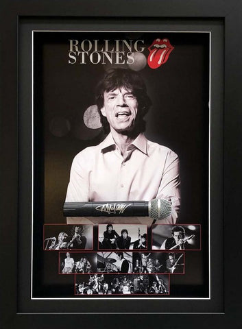 Mick Jagger Personally Signed Deluxe Microphone Display, Framed or Unframed Available- The Rolling Stones