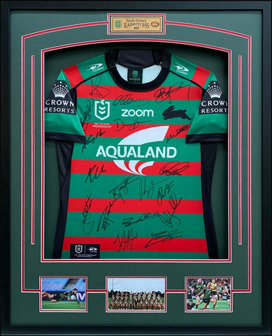 South Sydney Rabbitohs 2021 Grand Finalists Team Signed Jersey, Framed