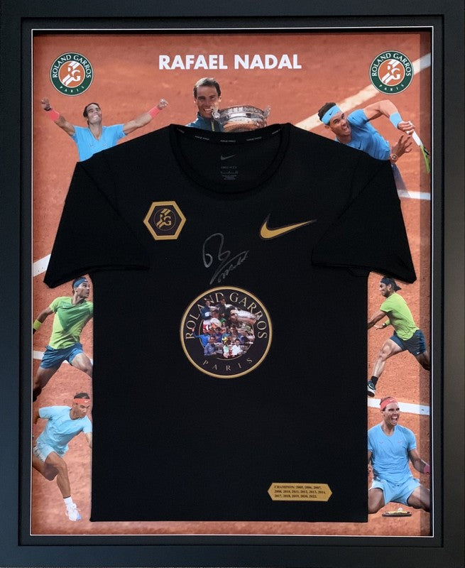 Rafael Nadal 14-Time French Open Champion Commemorative Nike Shirt, Personally Signed by Raffa
