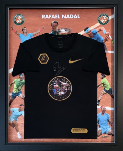 Rafael Nadal 14-Time French Open Champion Commemorative Nike Shirt, Personally Signed by Raffa