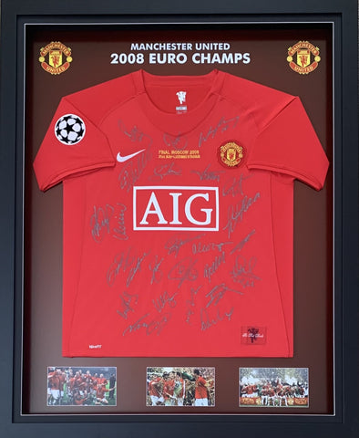 Manchester United 2008 European Champions League Team Signed Jersey