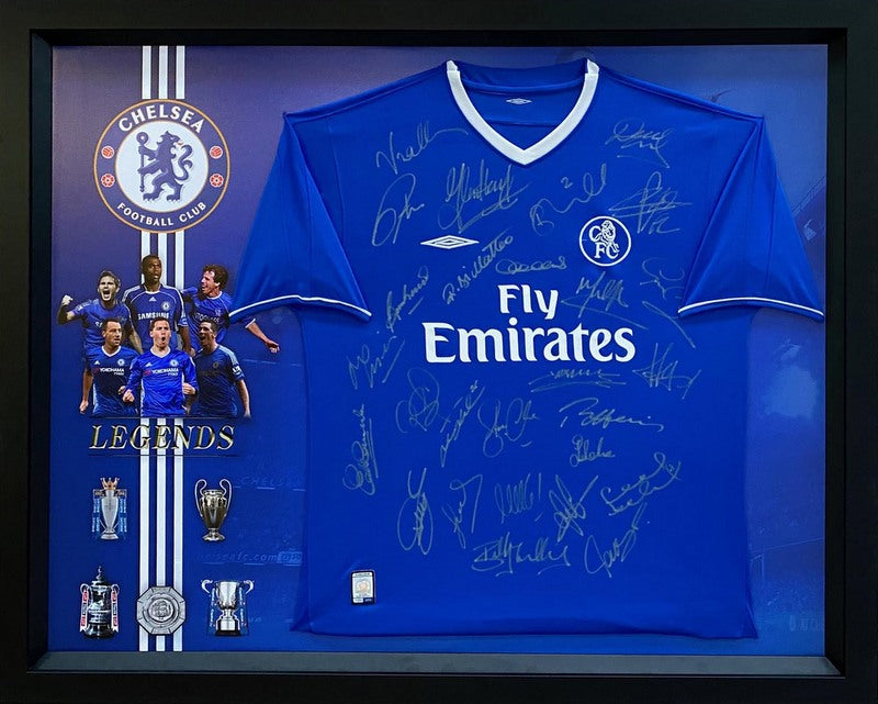 Chelsea "The Legends" Personally Signed Jersey - Hoddle, Zola, Petit