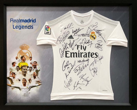 Real Madrid "The Legends" Hand-Signed Jersey - Figo, Roberto Carlos, Raul