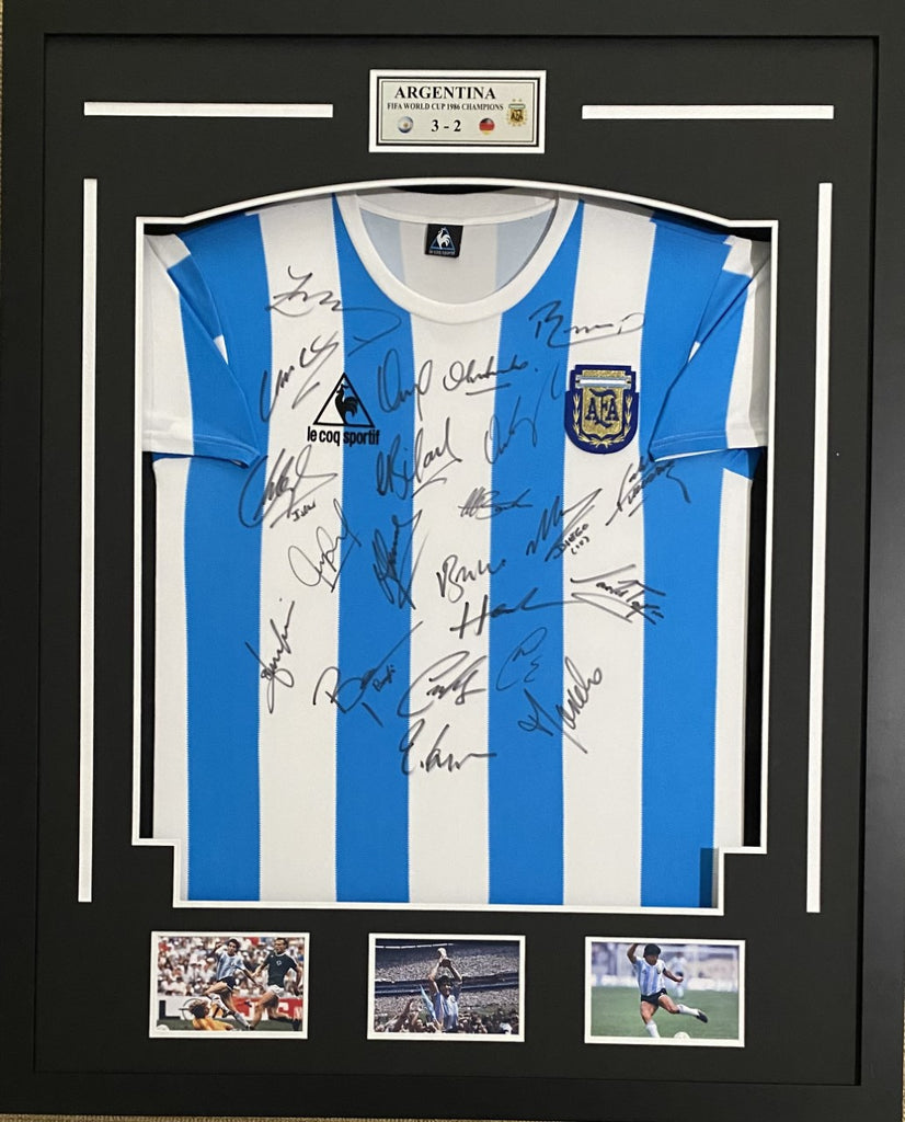 Argentina 1986 World Cup Champions Team Signed Jersey - Maradona