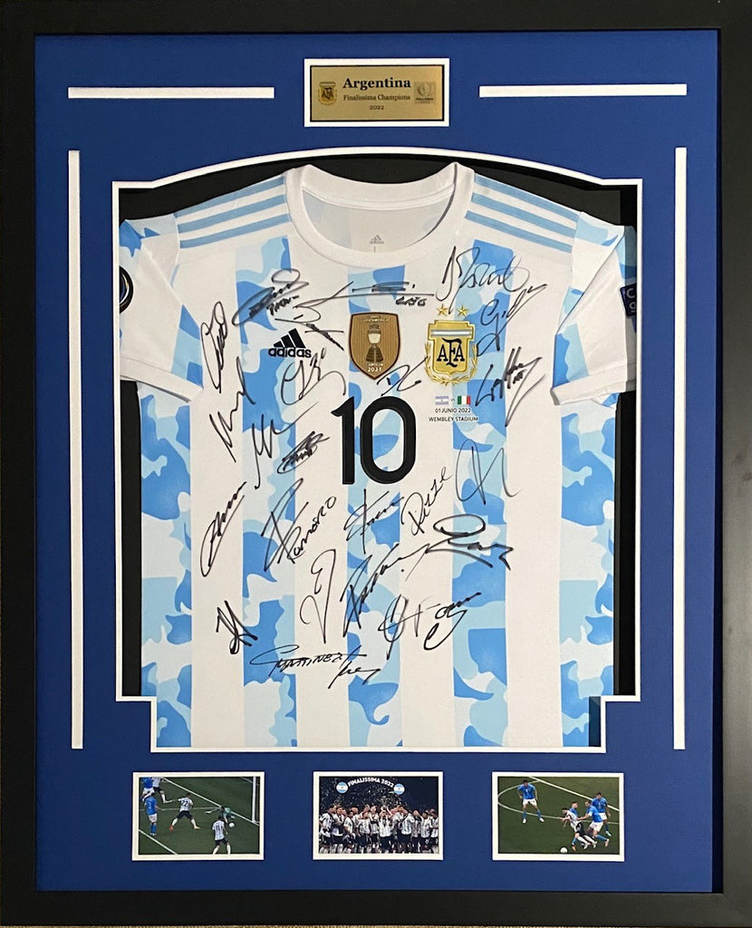 Argentina 2022 Finalissima Champions Team Signed Jersey