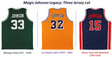 Set of 3 Magic Johnson Signed Jerseys (Beckett) Cheap!