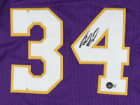 Shaquille O'Neal Signed Jersey (Beckett) "Shaq' Purple Lakers Away Jersey